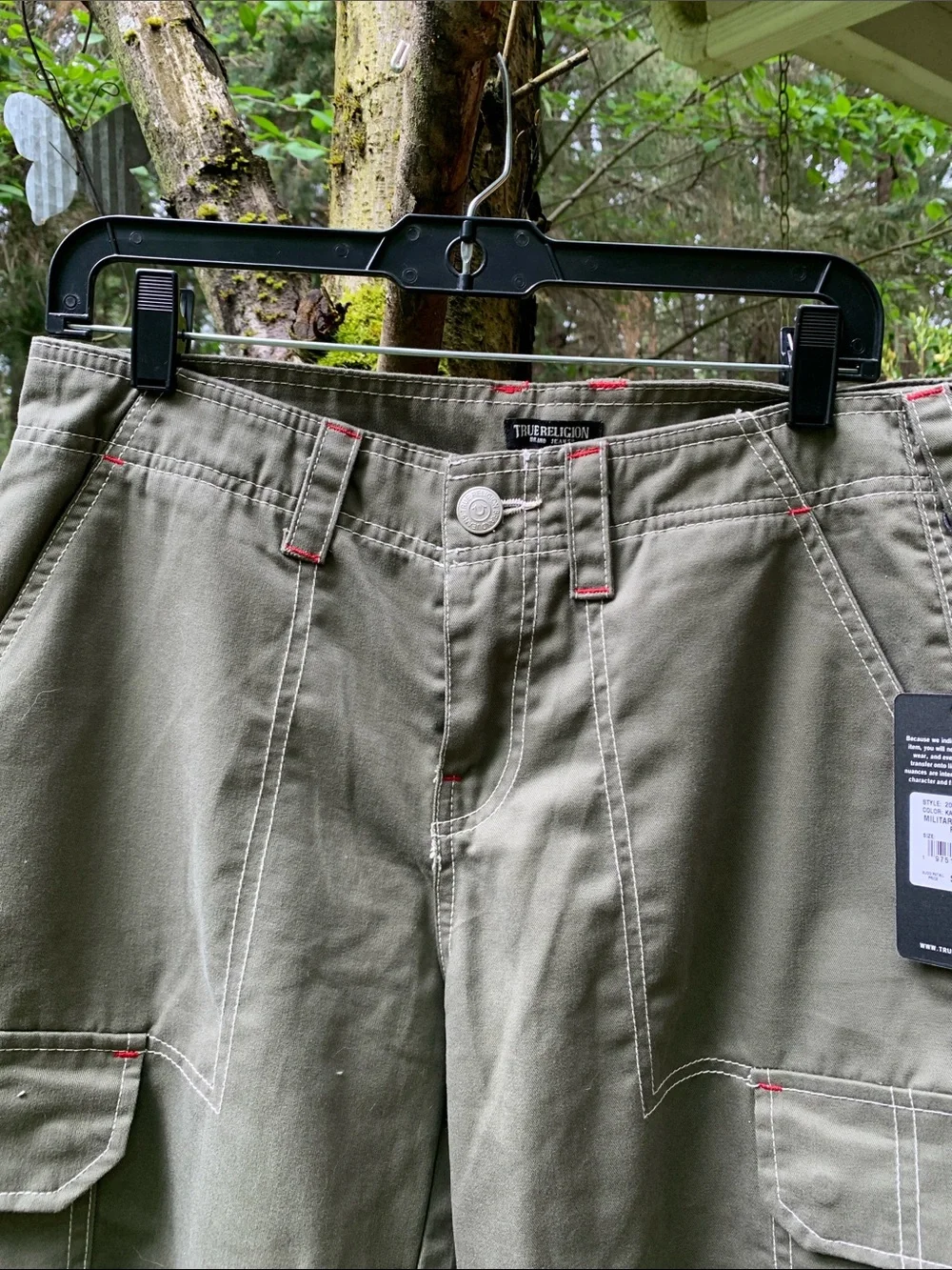True Religion Olive Cargo Utility Pants NWT